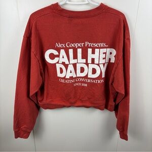 Call Her Daddy Alex Cooper Red Sweatshirt Unwell Top sz M Barstool Sports Merch